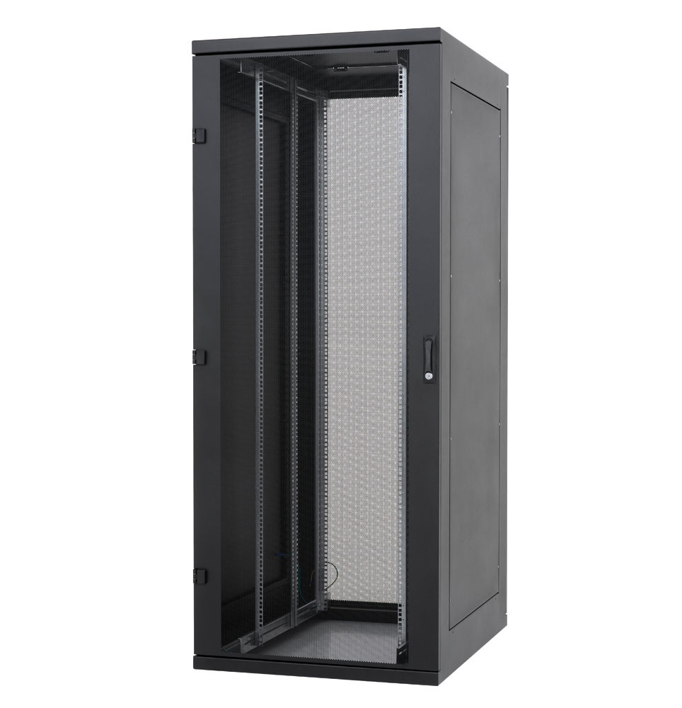 Serverový 19” rozvádzač rozoberateľný RZA šírka 800 mm, hĺbka 1000 mm, presklenné predné dvere